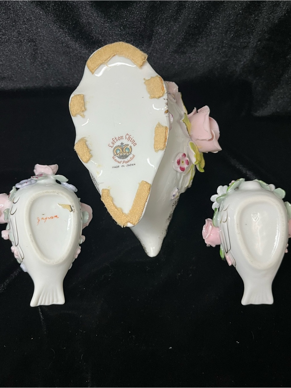 Vintage Lefton China Swan Trinket Dishes - Full Set, Hand-Painted (1950s) - Picture 3 of 15